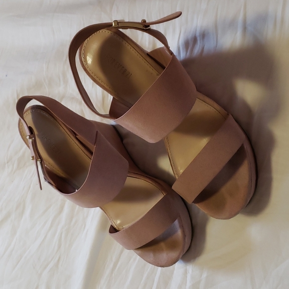 Forever 21 pink wedges - Picture 1 of 4